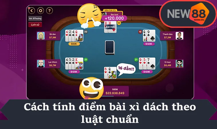 Cách tính điểm bài xì dách theo luật chuẩn