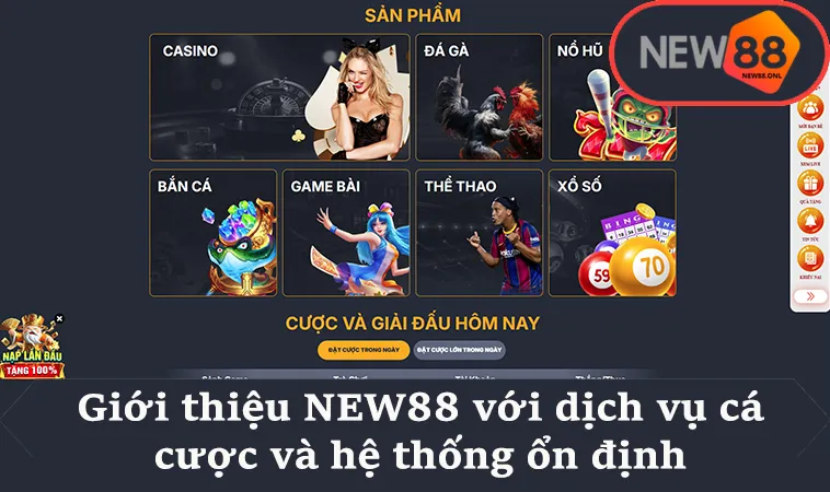 Giới thiệu NEW88 với dịch vụ cá cược và hệ thống ổn định